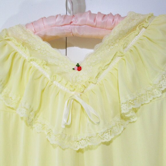 Vintage Double Nylon Babydoll Nightie M/L - Picture 8 of 10